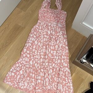 Roller rabbit midi/ maxi dress. Medium. Seashell and stripe pattern